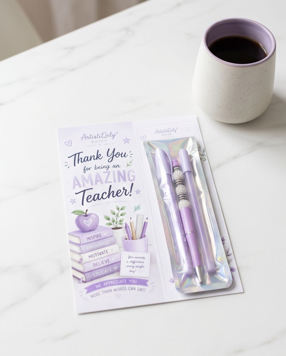 Teacher Appreciation Pen & Bookmark Gift Set